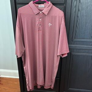Striped Polo Shirt - Red and White